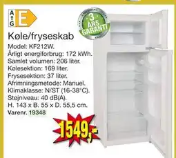 Harald Nyborg Køle/fryseskab, DKK 1549 tilbud