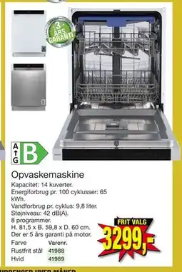 Harald Nyborg Opvaskemaskine, DKK 3299 tilbud