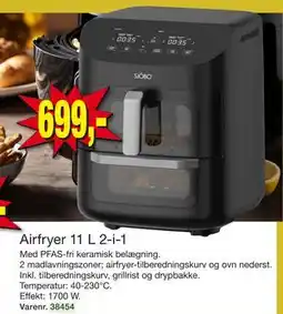 Harald Nyborg Airfryer 11 L 2-i-1, DKK 699 tilbud