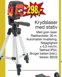 Harald Nyborg Krydslaser med stativ, DKK 298 tilbud