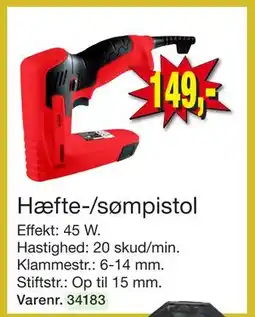 Harald Nyborg Hæfte-/sømpistol, DKK 149 tilbud