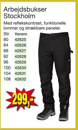 Harald Nyborg Arbejdsbukser Stockholm, DKK 299 tilbud
