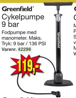 Harald Nyborg Cykelpumpe 9 bar, DKK 119 tilbud