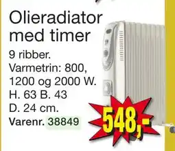 Harald Nyborg Olieradiator med timer, DKK 548 tilbud