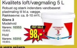 Harald Nyborg Kvalitets loft/vægmaling 5 L, DKK 98 tilbud