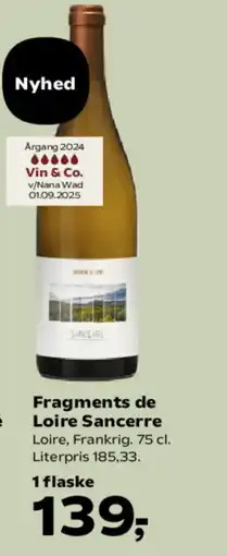 Kvickly Fragments de Loire Sancerre tilbud