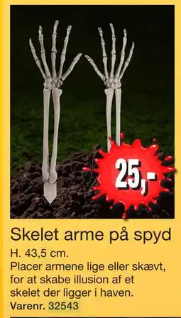 Harald Nyborg Skelet arme på spyd, DKK 25 tilbud