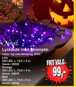 Harald Nyborg Lyskæde med strømstik, DKK 99 tilbud