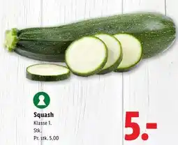 Lidl Squash, DKK 5 tilbud
