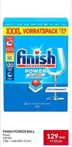 Nielsen's Discount FINISH POWER BALL, DKK 129 tilbud