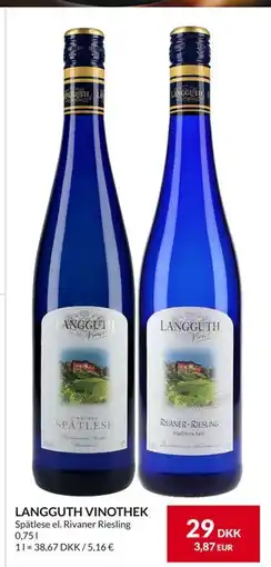 Nielsen's Discount LANGGUTH VINOTHEK, DKK 29 tilbud