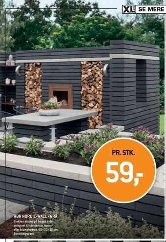 XL-BYG Rbr nordic-wall - grå tilbud