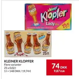 Nielsen's Discount KLEINER KLOPFER, DKK 74 tilbud