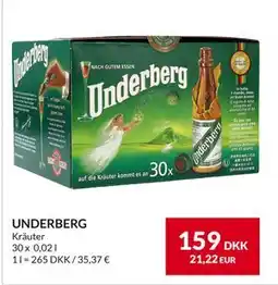 Nielsen's Discount UNDERBERG, DKK 159 tilbud