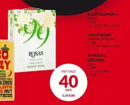 Nielsen's Discount 99 ROSAS ORGANIC, DKK 40 tilbud