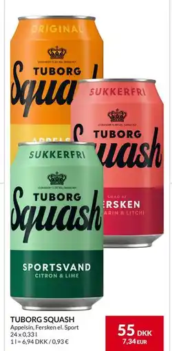 Nielsen's Discount TUBORG SQUASH, DKK 55 tilbud