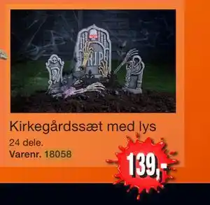 Kirkegårdssæt med lys, DKK 139