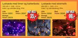 Harald Nyborg Lyskæde med strømstik, DKK 99 tilbud