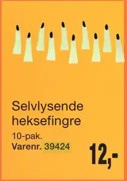 Harald Nyborg Selvlysende heksefingre, DKK 12 tilbud