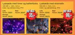 Harald Nyborg Lyskæde med timer og batteriboks, DKK 35 tilbud