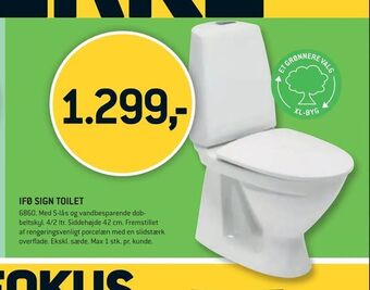 XL-BYG Ifø sign toilet tilbud