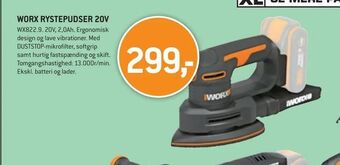 XL-BYG Worx rystepudser 20v tilbud