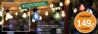 Party led-lyskæde med 10 pærer