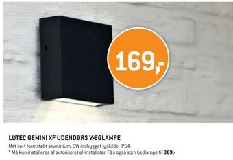 XL-BYG Lutec gemini xf udendørs væglampe tilbud