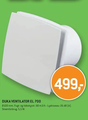 XL-BYG Duka ventilator el 700 tilbud