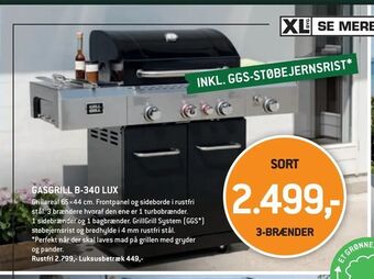 XL-BYG Gasgrill b-340 lux tilbud
