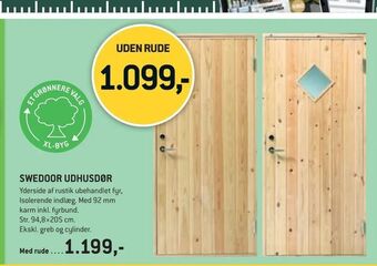 XL-BYG Swedoor udhusdør tilbud