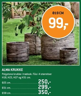 XL-BYG Alma krukke tilbud