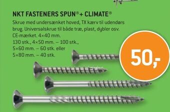 XL-BYG Nkt fasteners spun®+ climate® tilbud