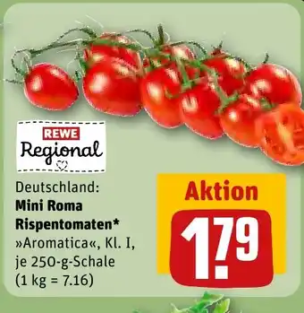 REWE DE Mini Roma Rispentomaten tilbud