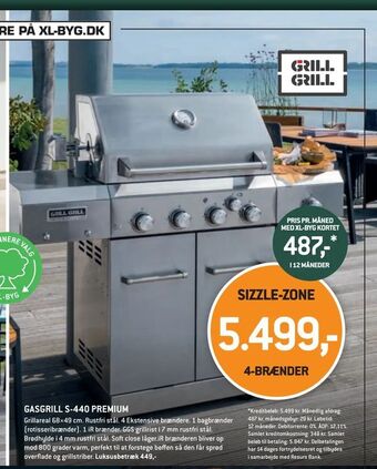 XL-BYG Gasgrill s-440 premium tilbud
