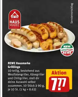 REWE DE REWE Hausmarke Grilllinge tilbud