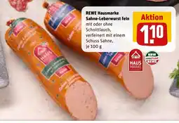 REWE DE REWE Hausmarke Sahne-Leberwurst fein tilbud