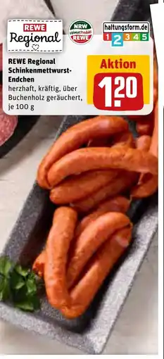 REWE DE REWE Regional Schinkenmettwurst- Endchen tilbud