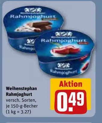 REWE DE Weihenstephan Rahmjoghurt tilbud