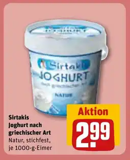 REWE DE Sirtakis Joghurt nach griechischer Art tilbud