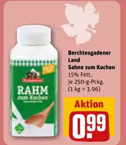 REWE DE Berchtesgadener Land Sahne zum Kochen tilbud