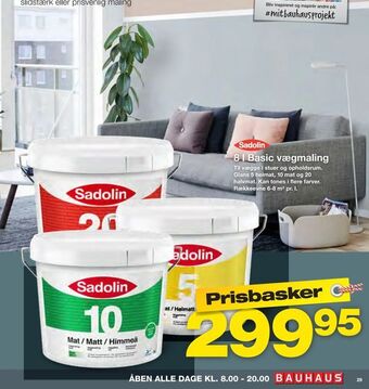 Bauhaus 8 l Basic vægmaling tilbud