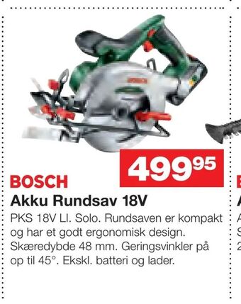 Bauhaus Akku Rundsav 18V tilbud