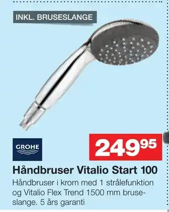 Bauhaus Håndbruser Vitalio Start 100 tilbud