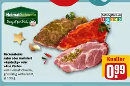 REWE DE Nackensteaks natur oder mariniert Kentucky oder Alio Verde tilbud