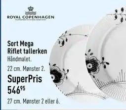 Imerco Sort Mega Riflet tallerken, DKK 546.95 tilbud