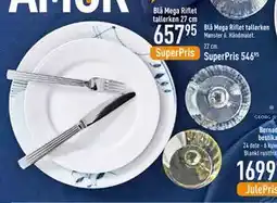 Imerco Blå Mega Riflet tallerken, DKK 657.95 tilbud