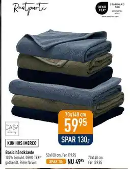 Imerco Basic håndklæde, DKK 59.95 tilbud