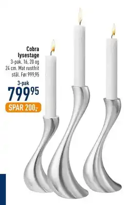 Imerco Cobra lysestage, DKK 799.95 tilbud