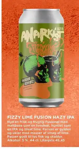 MENY FIZZY LIME FUSION HAZY IPA, DKK 100 tilbud